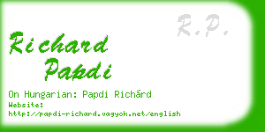 richard papdi business card