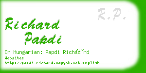 richard papdi business card